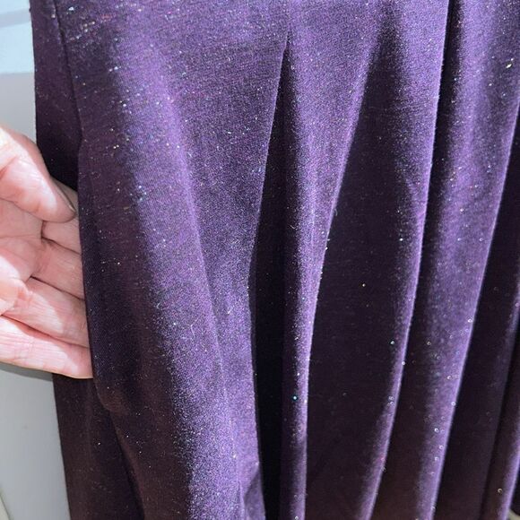 Power 💥 Purple Sparkle ❇️ ✨2 Pocket Skirt Fit & Flare Skirt NWT - Picture 7 of 17